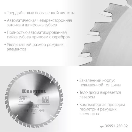 Диск пильный OPTIMA, повышенный ресурс 36951-250-32 купить в Тюмени