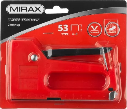 Степлер, пластиковый корпус для тонкой скобы тип 53 (4-8 мм), MIRAX 3142 купить в Тюмени