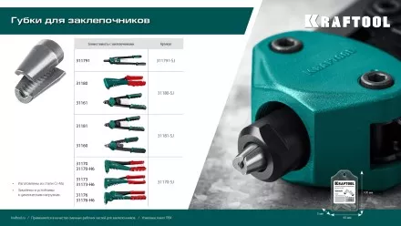 Губки для заклепочников KRAFTOOL 31180-SJ купить в Тюмени