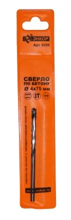 Сверло д/бет  4х 75 мм 1/100/500 9350 купить в Тюмени