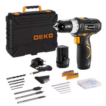 Дрель аккумуляторная в наборе DEKO GCD12DU3 SET5, 063-4147 купить в Тюмени