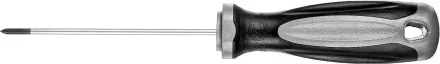Отвертка MIRAX 25096-0-10, закаленный стержень, двухкомпонентная рукоятка, PH0x100мм 25096-0-10 купить в Тюмени