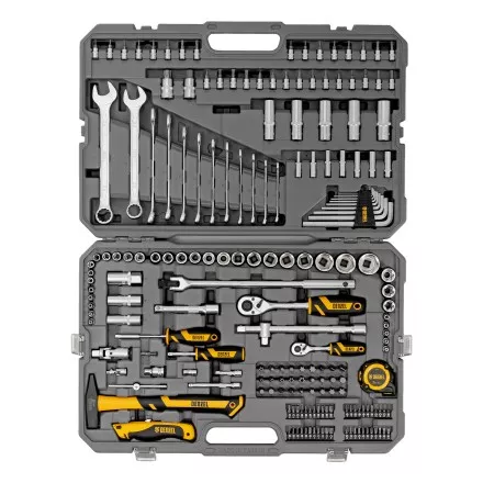 Набор инструментов Denzel 15806, 1/2&quot;, 1/4&quot;, CrV, S2, пластиковый кейс, 194 предмета купить в Тюмени