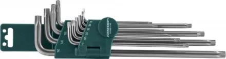Набор ключей угловых Torx EXTRA LONG с центрирующим отверстием T9-T50 Jonnesway H08S110S 48066 купить в Тюмени