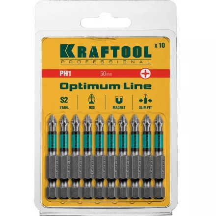 Биты KRAFTOOL OPTIMUM PH 26122-1-50-10 купить в Тюмени