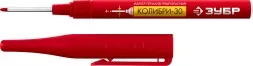 ЗУБР Колибри-30 красный, наконечник L 30 мм,  2.8 мм, перманентный маркер для отверстий (06338-3)
