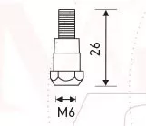 Держатель наконечника M6 26mm (24KD) MD0138-00 Ref. Aurora купить в Тюмени