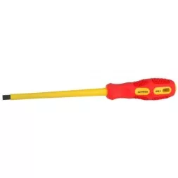 Отвертка STAYER &quot;PROFESSIONAL&quot; &quot;MAX-GRIP&quot; диэлектрическая, двухкомпонентная рукоятка, Cr-V, SL 8,0x175мм 25827-08-175 G