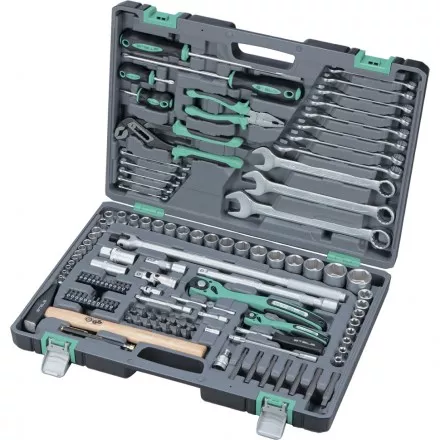 Набор инструмента, 1/4&quot;, 1/2&quot;, Cr-V, S2, усиленный кейс, 119 предм. STELS 14112 купить в Тюмени