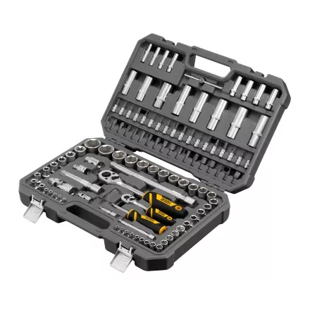 Набор инструментов Denzel 15814, 1/2&quot;, 1/4&quot;, CrV, S2, пластиковый кейс, 109 предметов купить в Тюмени