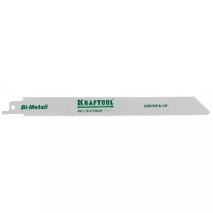 Полотно KRAFTOOL &quot;INDUSTRIE QUALITAT&quot;, S1122VF, для эл/ножовки, Bi-Metall, по металлу, дереву, шаг 1,8-2,5мм, 180мм 159705-U-18 купить в Тюмени