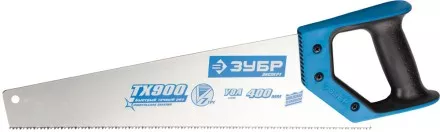 Ножовка по дереву (пила) ЗУБР ЛЕВША-7 400 мм, 7 TPI, универсальный зуб, вдоль и поперек волокон, для средних заготовок, фанеры, ДСП, МДФ,2K рукоятка 15232-40 купить в Тюмени