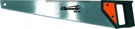 Ножовка по дереву 400 мм 5-6 TPI каленый зуб линейка пластиковая рукоятка SPARTA 232305 купить в Тюмени
