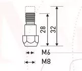 Держатель наконечника M8 32mm (36KD) MD0132-00 Ref. Aurora купить в Тюмени