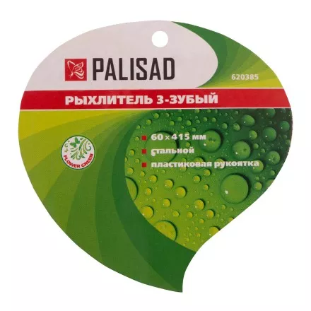 Рыхлитель 3 - зубый Palisad, 60 х 415 мм, стальной, пластиковая рукоятка, Flower Green, 620385 купить в Тюмени