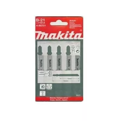 Пилки ( 5 шт.) В-21 HCS, 100х2,1 мм, рез-10 мм, точн.пропил. Makita А-85721 купить в Тюмени
