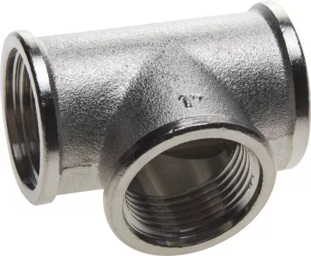 Тройник GENERAL FITTINGS никелированная латунь, г/г/г, 1&quot; 51052-1 купить в Тюмени