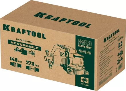 Тиски KRAFTOOL Reversible слесарные 32705-140 купить в Тюмени