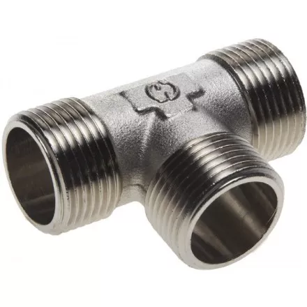 Тройник GENERAL FITTINGS никелированная латунь, ш/ш/ш, 1&quot; 51051-1 купить в Тюмени