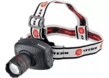 Фонарь наголовный с возможностью зумирования луча, светодиодный, 1 super Led, 3хААА, Stern 90565 купить в Тюмени