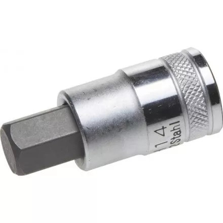 Торцовая бита-головка KRAFTOOL &quot;INDUSTRIE QUALITAT&quot;, материал S2, HEX, сатинированная, 1/2&quot;, H14 27908-14_z01 купить в Тюмени