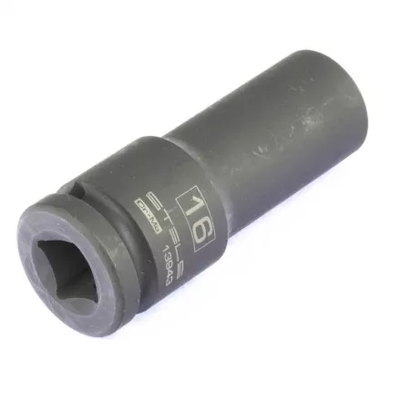 Головка ударная удлиненная шестигранная 16 мм 1/2&quot; CrMo Stels 13943 купить в Тюмени