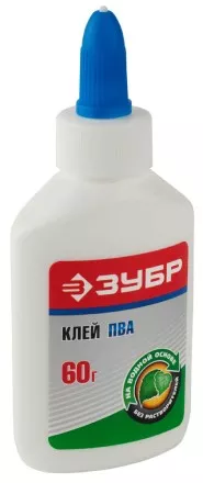 Клей ПВА ЗУБР, на блистере, 60 г 41932 купить в Тюмени