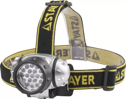 Фонарь STAYER &quot;STANDARD&quot; налобный светодиодный, 19LED, 4 режима, 3ААА 56570 купить в Тюмени