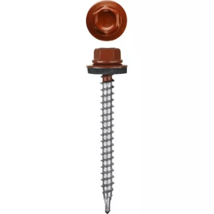 Саморезы СКМ кровельные, RAL 3003 рубиново-красный, 19 x 5.5 мм, 500 шт, для металлических конструкций, STAYER 30305-55-019-3003 купить в Тюмени