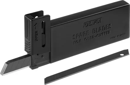 Лезвие OLFA сегментированные BLACK MAX, 9х80х0,38мм, 13 сегментов, 10шт OL-ABB-10B купить в Тюмени