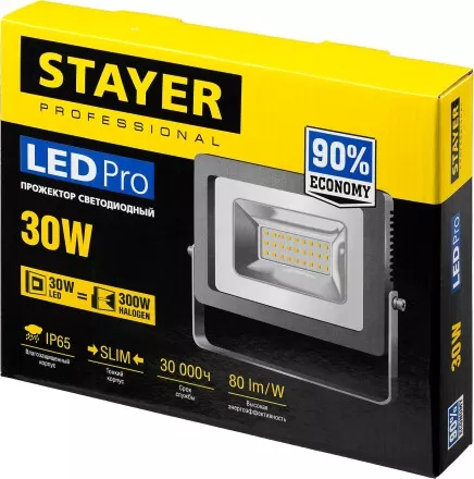 Прожектор LEDPro светодиодный, STAYER Profi 57131-30, 30Вт 57131-30 купить в Тюмени