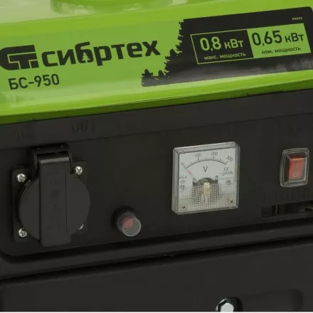 Бензогенератор Сибртех БС-950 с ручным стартером 94665 купить в Тюмени