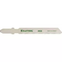 Полотна KRAFTOOL, T118A, для эл/лобзика, HSS, по металлу (1,5-2мм), EU-хвост., шаг 1,2мм, 55мм, 5шт 159551-1.2-S5