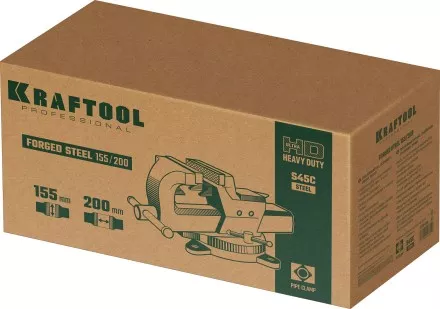Тиски KRAFTOOL FORGE кованные стальные 32700-200 купить в Тюмени