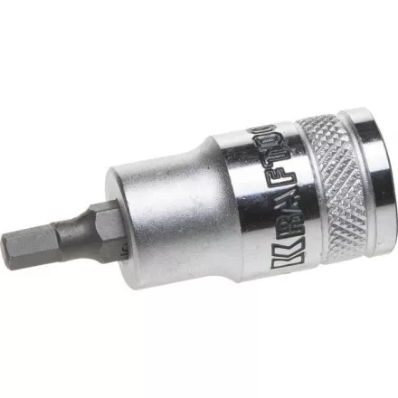 Торцовая бита-головка KRAFTOOL &quot;INDUSTRIE QUALITAT&quot;, материал S2, HEX, сатинированная, 1/2&quot;, H5 27908-05_z01 купить в Тюмени
