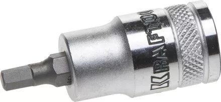 Торцовая бита-головка KRAFTOOL &quot;INDUSTRIE QUALITAT&quot;, материал S2, HEX, сатинированная, 1/2&quot;, H5 27908-05_z01 купить в Тюмени