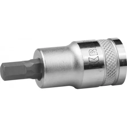 Торцовая бита-головка KRAFTOOL &quot;INDUSTRIE QUALITAT&quot;, материал S2, HEX, сатинированная, 1/2&quot;, H7 27908-07_z01 купить в Тюмени