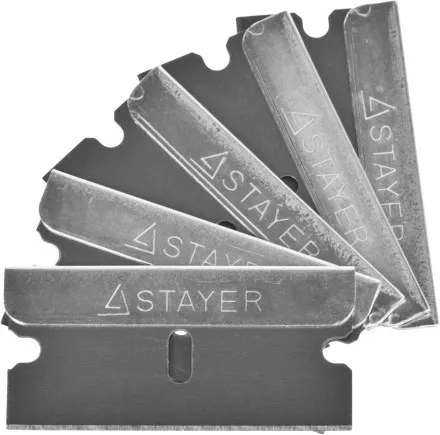 Лезвия STAYER &quot;MASTER&quot; сменные для скребков арт. 0853, 08533, 08535, тип Н01, 40мм, 5шт 08549-S5_z01 купить в Тюмени