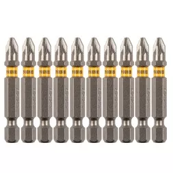 Бита PZ2х50, сталь S2, шестигранный профиль, 10 шт. Е 6,3 Denzel 11656