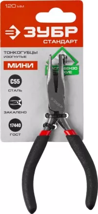 Тонкогубцы ЗУБР &quot;СТАНДАРТ&quot; изогнутые, 120мм 22169-4 купить в Тюмени