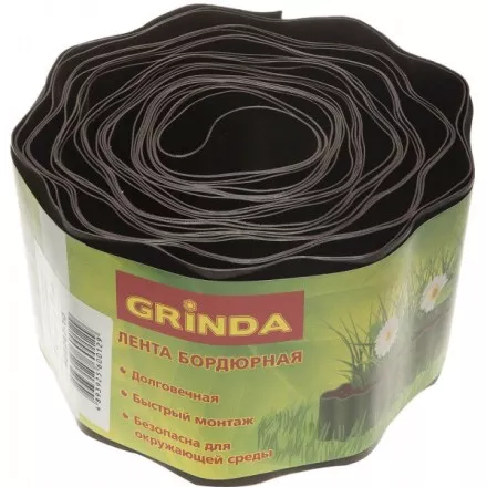Лента бордюрная Grinda, цвет коричневый, 10см х 9 м 422247-10 купить в Тюмени