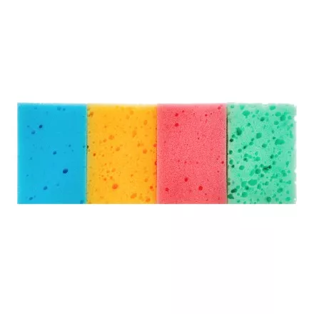 Губки для посуды Coral, 95 x 64 x 36 мм, 4 шт, Home Palisad 923585 купить в Тюмени