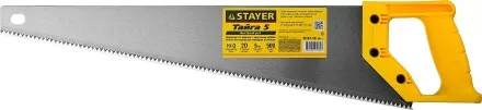 Ножовка ударопрочная (пила) STAYER ТАЙГА-5 500 мм, 5 TPI, быстрый рез поперек волокон, для крупных и средних заготовок 15061-50_z01 купить в Тюмени