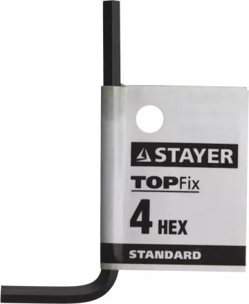Ключ имбусовый STAYER &quot;STANDARD&quot;, сталь, черный, 4мм 27405-4 купить в Тюмени