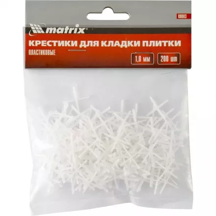 Крестики 1,0 мм для кладки плитки упаковка 200 штук Matrix 88083 купить в Тюмени