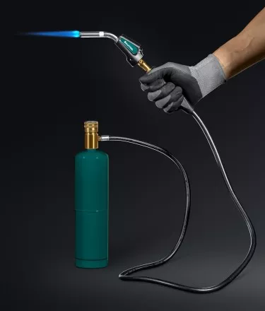 Blue Fire KS-8000  горелка для МАПП / MAPP газа,  с пъезоподжигом, на баллон c резьбовым соединением US 1, 2000°C 55512 купить в Тюмени