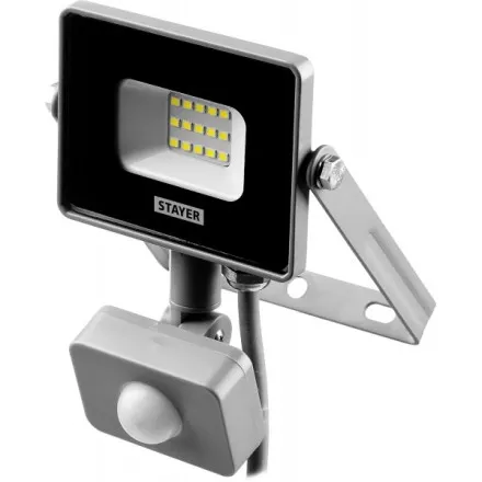 Прожектор LEDPro светодиодный, STAYER Profi 57133-10, датчик движения, 10Вт 57133-10 купить в Тюмени