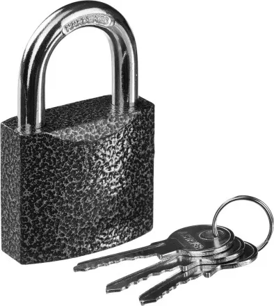 Замок STAYER &quot;STANDARD&quot; навесной, металлический корпус, закаленная дужка, 50 мм 37160-50 купить в Тюмени