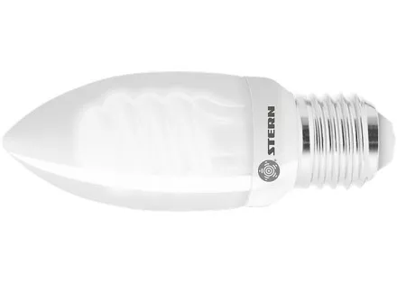 Лампа компактная люминесцентная свечка 9W 2700K E27 8000ч Stern 90962 купить в Тюмени