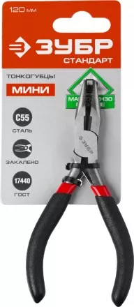Тонкогубцы ЗУБР &quot;СТАНДАРТ&quot;, 120мм 22169-3 купить в Тюмени